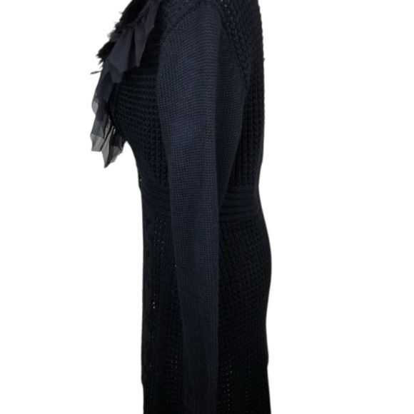 Cache Black Ruffled Cardigan - Picture 4 of 16